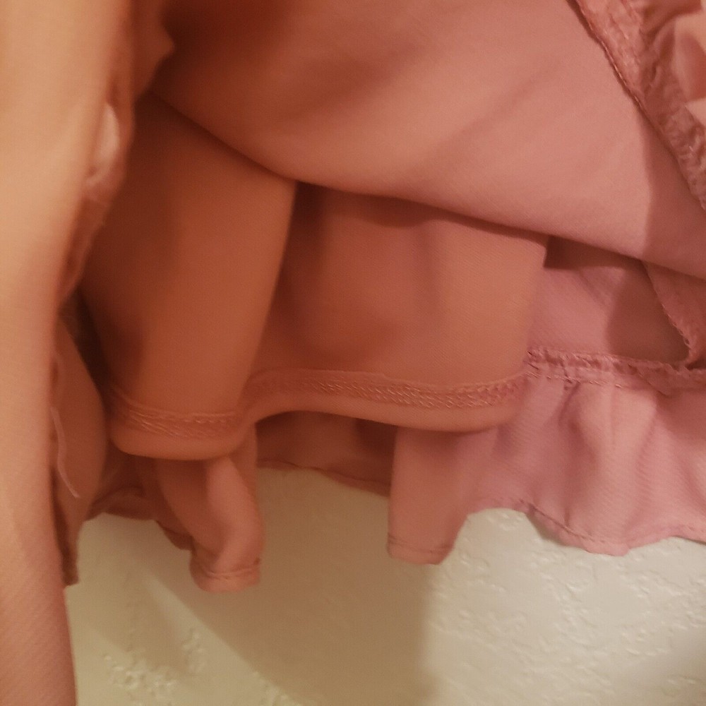 Gianni Bini Womens Short Romper Ruffled Salmon Size Small - Picture 7 of 12